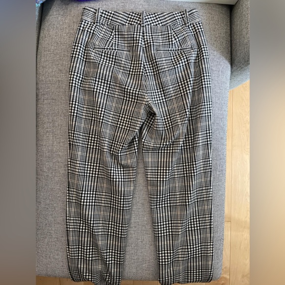 MMLAFLEUR The Mejia Pant in Plaid Sharkskin, Black/Camel/White, Size 0 - Picture 4 of 4